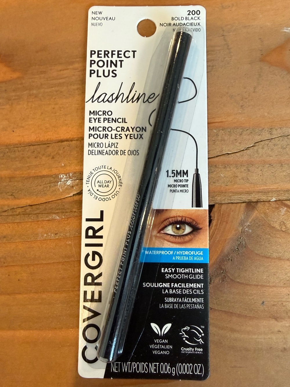 🆕 NWT CoverGirl Perfect Point Plus Micro Eye Pencil in Bold Black, WATERPROOF